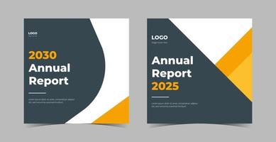 Informe anual y plantilla de perfil de la empresa Informe anual Diseño de plantilla de folleto de póster de redes sociales vector