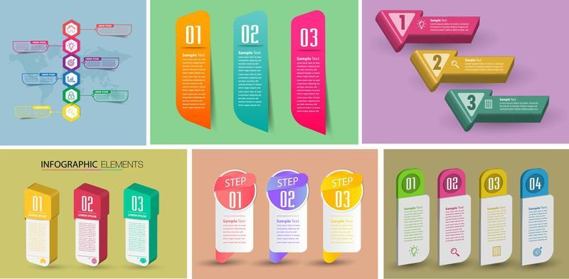 modern text box template, infographics banner