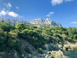 Beautiful view to the mountain in Crimea photo