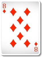 Ace of Diamonds Playing Card Isolated vector