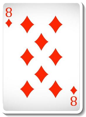 Ace of Diamonds Playing Card Isolated