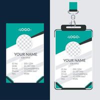 Business ID card template , green color id card design, vector