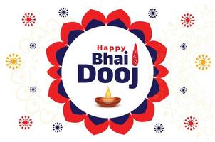 Happy bhai dooj festival vector illustration