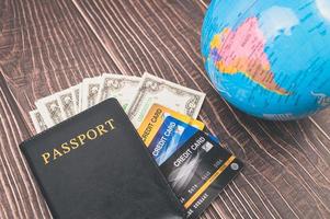 passport Save money for traveling and doing business around the world. photo