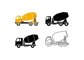 Cement truck icon design template vector isolated illustration