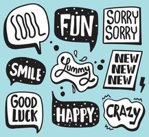 Set of speech bubble vector