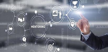 mentoring motivación coaching carrera concepto de tecnología empresarial foto