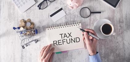 Tax Refund. Business and financial concept photo