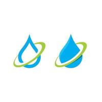 diseño de vector de icono de logotipo de gota de agua azul