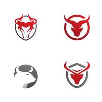 Bull horn logo symbols vector template