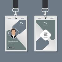 modern identity card design for corporate with mockup. minimal grey ID card design vector