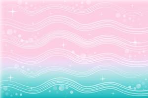 Fantasy background. Pattern in pastel colors. Multicolored sky with stars and waves. vector