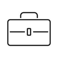 suitcase handbag Business Office Icon vector Line on white background image for web, presentation, logo, Icon Symbol.