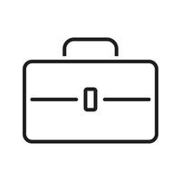 suitcase handbag Business Office Icon vector Line on white background image for web, presentation, logo, Icon Symbol.