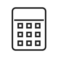 Calculator Office Icon vector Line on white background image for web, presentation, logo, Icon Symbol.