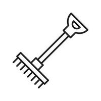 Rake Fork Icon gardening Vector For Web, Presentation, Logo, Infographic, Symbol