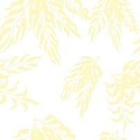 vector de patrones sin fisuras con la colorida ilustración de hojas exóticas. Úselo para papel tapiz, impresión textil, rellenos de patrones, páginas web, texturas superficiales, papel de regalo, diseño de presentación.