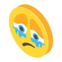 conceptos emoji tristes vector