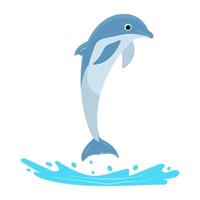 conceptos de dibujos animados de delfines vector