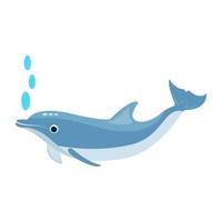 conceptos de natación con delfines vector