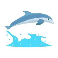 conceptos de dibujos animados de delfines vector