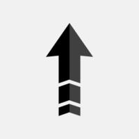 Illustration of arrow icon as the direction of the road vector
