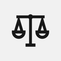 Justice scale icon. White background. Grading pictogram scale Vector illustration.