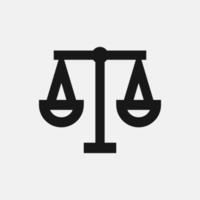 Justice scale icon. White background. Grading pictogram scale Vector illustration.