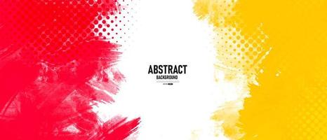 Abstract watercolor red and yellow background vector