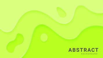 Modern Abstract Dynamic Light Green Smooth Wave Papercut Style Background vector