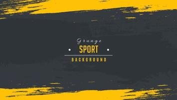 Minimal Abstract Yellow Frame Grunge Sport Design In Dark Background vector