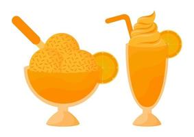 lemon ice cream illustration 2 vector