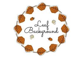 brown leaf background on white background 1 vector