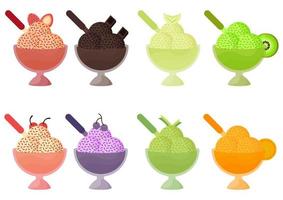 illustration of ice cream with various flavors 3 vector