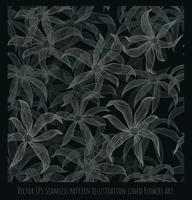 vector eps ilustración de patrones sin fisuras arte de flores forradas