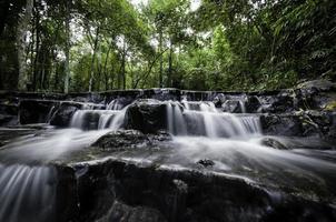 A beautiful waterfall shot with a slow exposure photo
