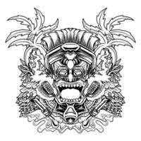 Skull alien animals Summer Vibes vector illustration tshirt design