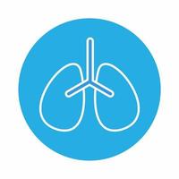 Lungs Icon Blue and White.eps vector