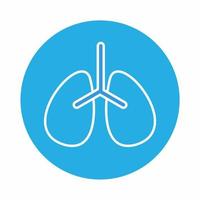 Lungs Icon Blue and White.eps vector