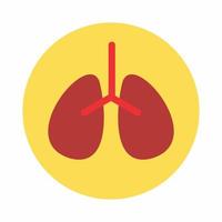 Lungs Icon Flat.eps vector