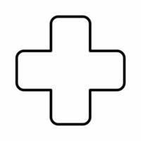 Red Cross Icon Line.eps vector