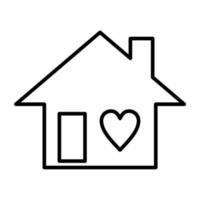 Stay at Home Icon Line.eps vector