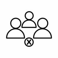 Avoid Crowd Icon Line.eps vector