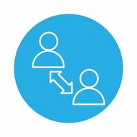 Social Distancing Icon Blue a... vector