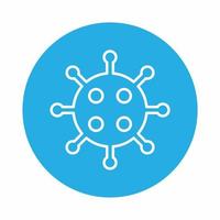 Virus Icon Blue and White.eps vector