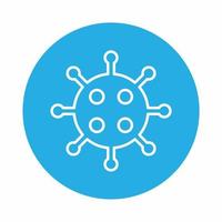 Virus Icon Blue and White.eps vector