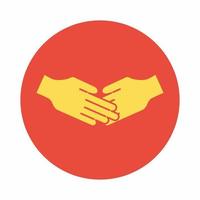 Hand Shake Icon Flat.eps vector