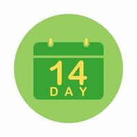 14 Day Incubation Period Icon... vector