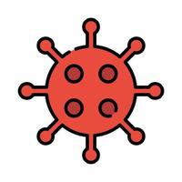 Virus Icon Flat Line.eps vector
