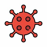 Virus Icon Flat Line.eps vector